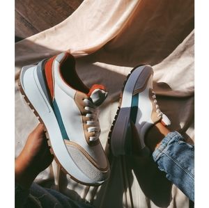 NWT Grey and white multi color sneaker